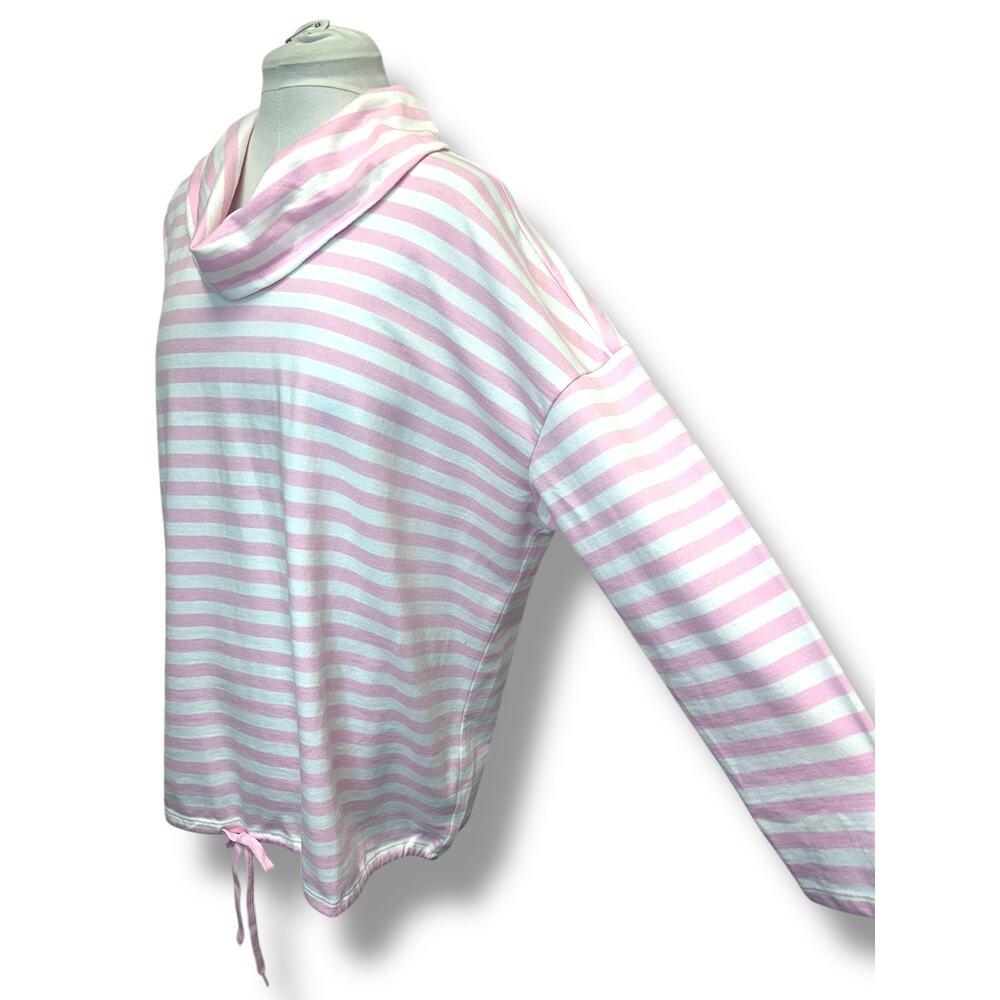 Kim Rogers Womens 3X Pink & White Striped Cowl Neck Top - Picture 5 of 11
